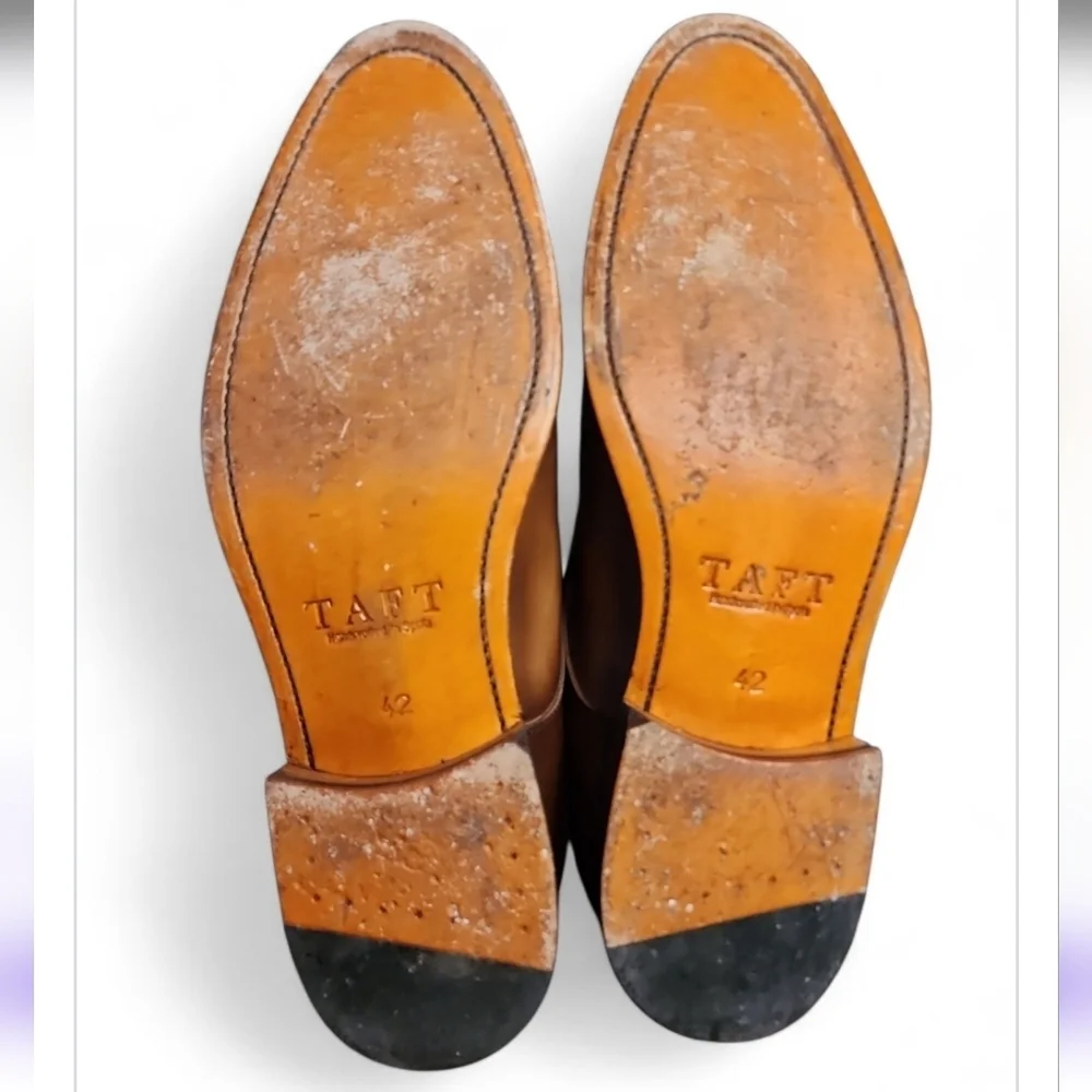 TAFT Prince Monk Double Strap Men Oxford Loafers Brown 42/US 9 Timeless Classic - Picture 9 of 12